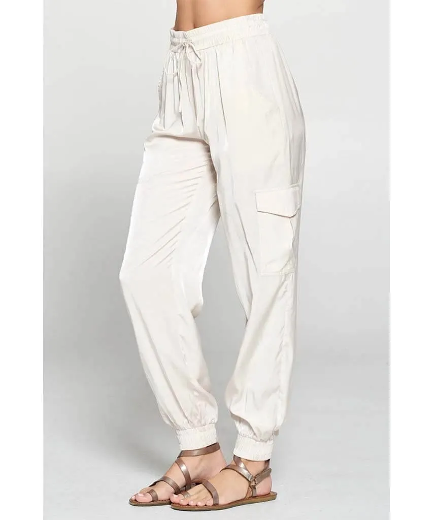 Silk Jogger Pant Oyster