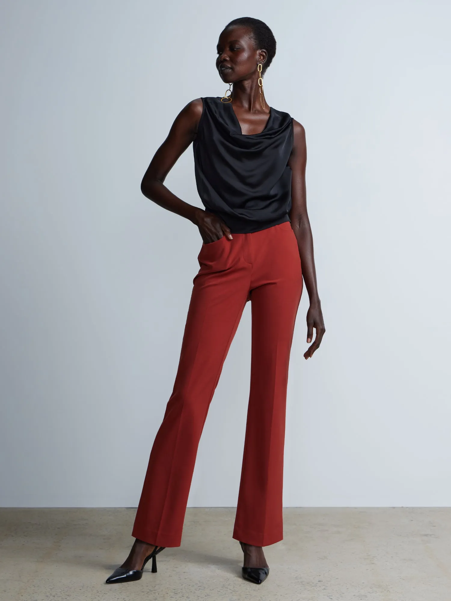 Tailored Straight Leg Pants