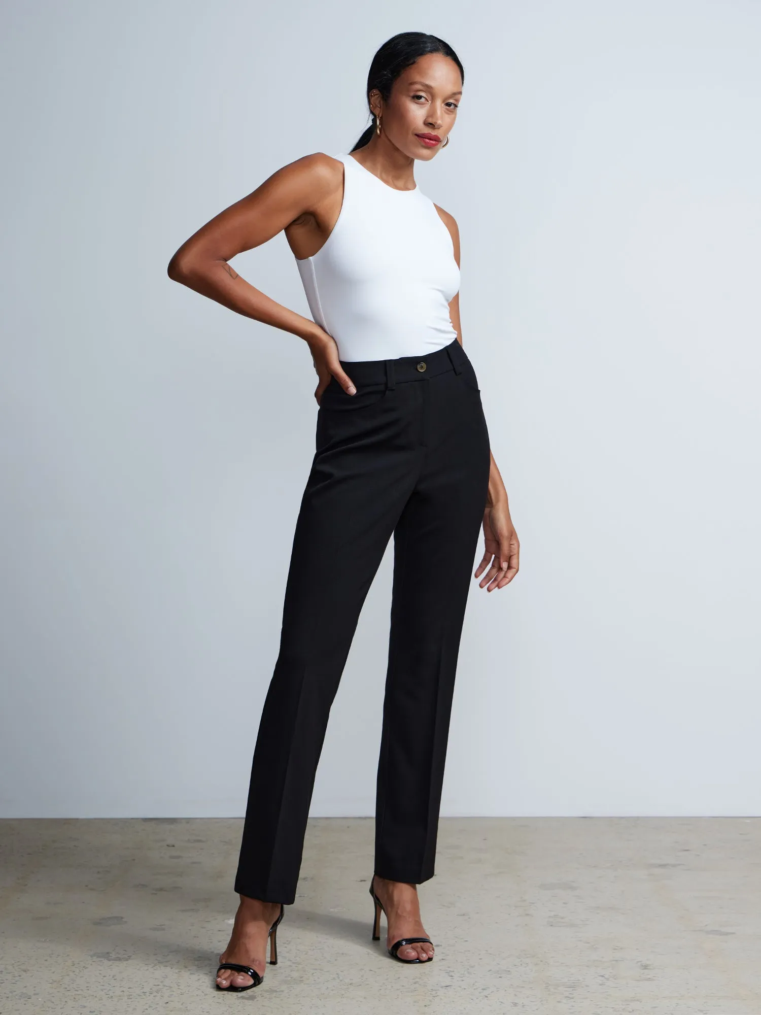 Tailored Straight Leg Pants