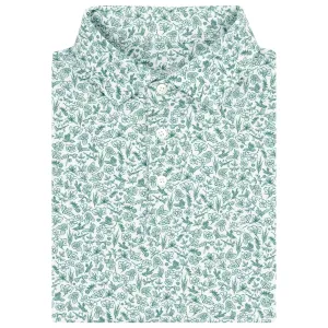 The Eighteen Flowers | Performance Polo | The Eighteen Flowers - White/Fairway Green