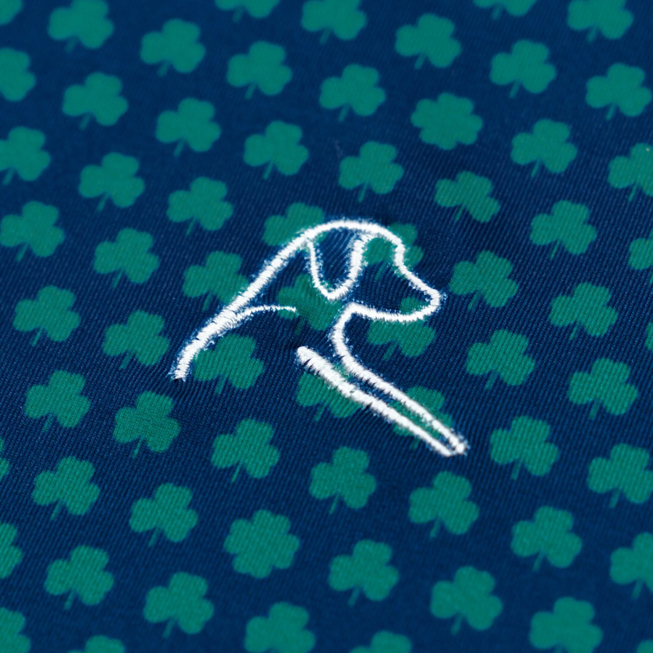 The Four Leaf | Performance Polo | The Four Leaf - Admiral Navy/Clover Green