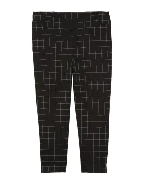 Turin Patterned Ankle Pant | Black / White