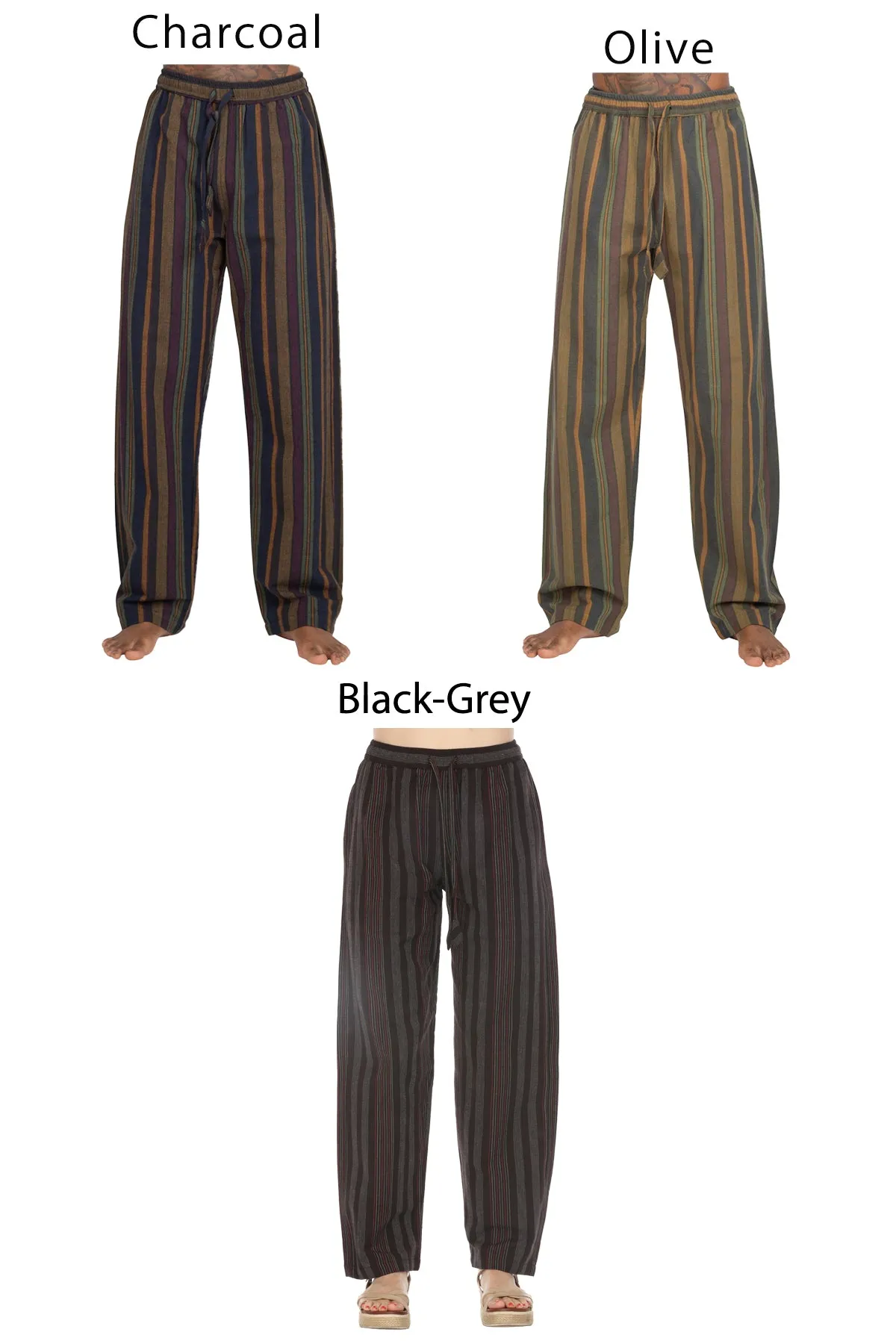 Unisex Stripe Comfy Lounge Pant with Elastic Waist