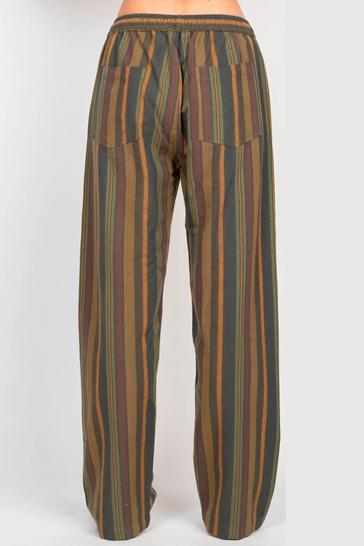 Unisex Stripe Comfy Lounge Pant with Elastic Waist