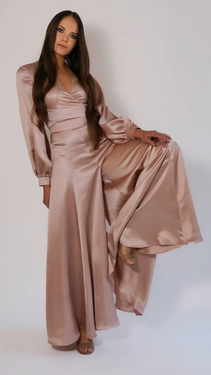 Valentina Wide-Leg Silk Pants