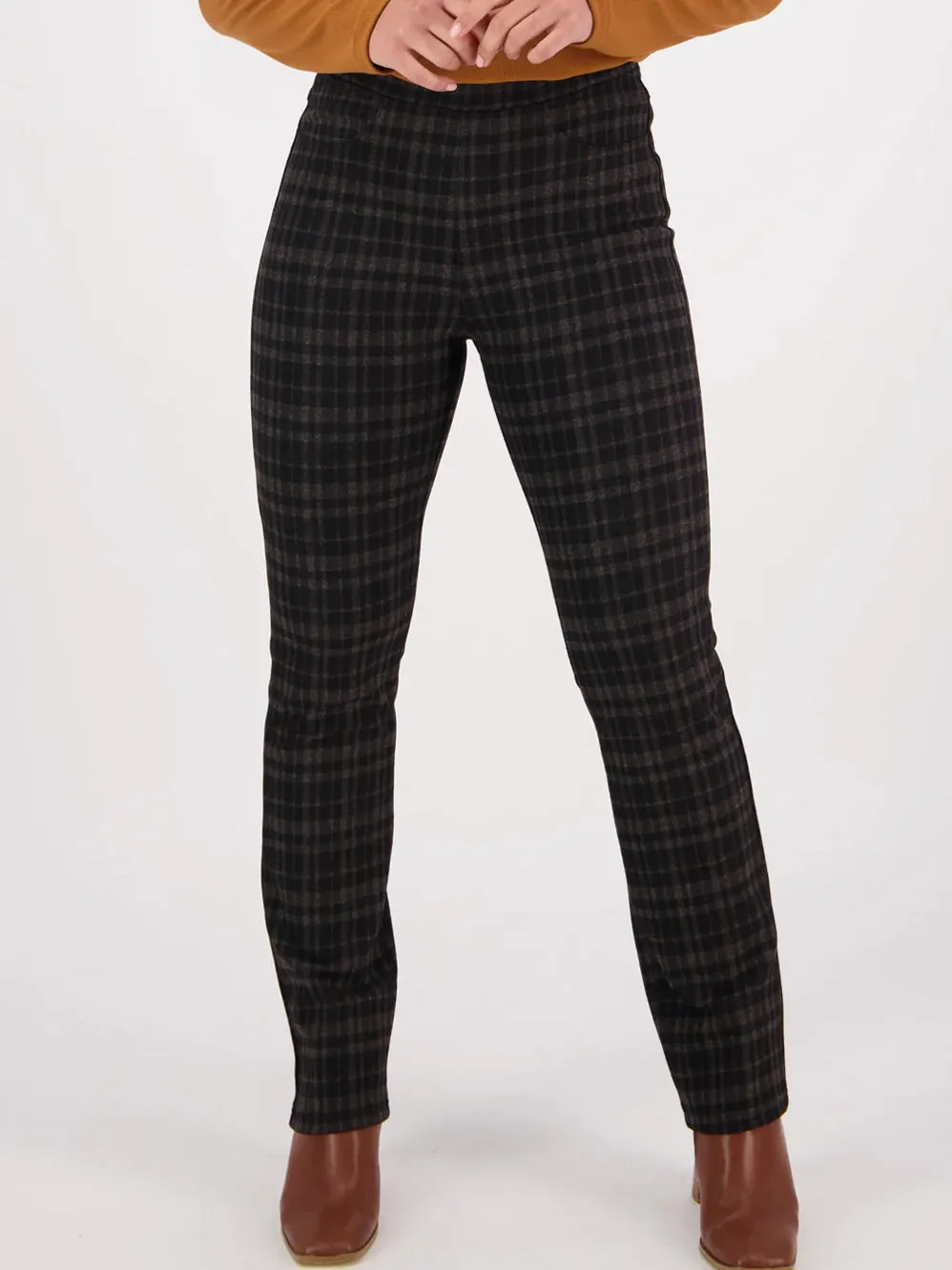 VASSALLI SLIM PRINTED PULL ON PANT