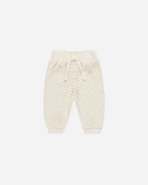 Velour Relaxed Sweatpant || Polka Dot